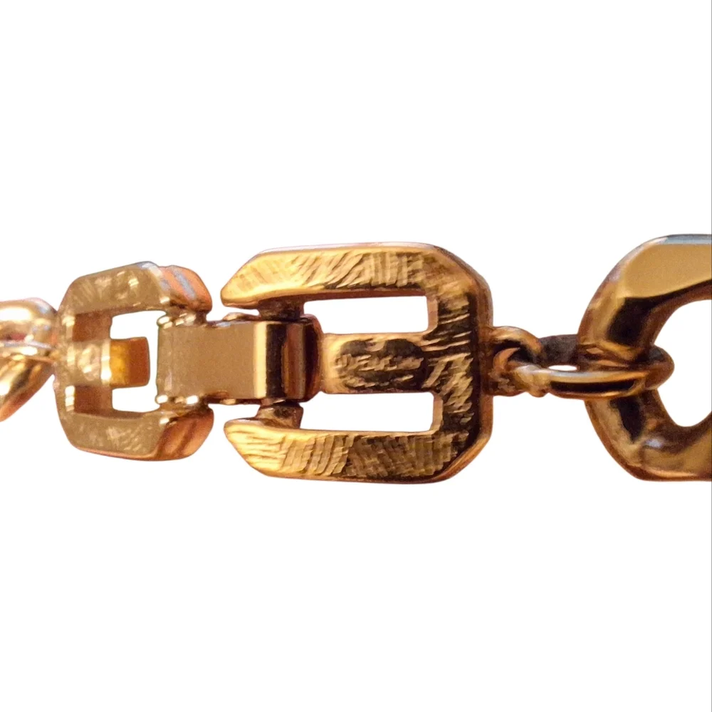 Vintage GIVENCHY Gold Toned  Heavy  Chain Link Necklace 37 inches Statement 8 OZ - Picture 9 of 11